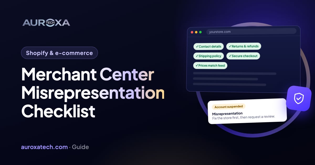Merchant Center Misrepresentation Checklist